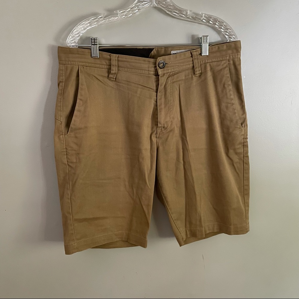 VOLCOM FRICKIN MODERN STRETCH SHORTS - KHAKI